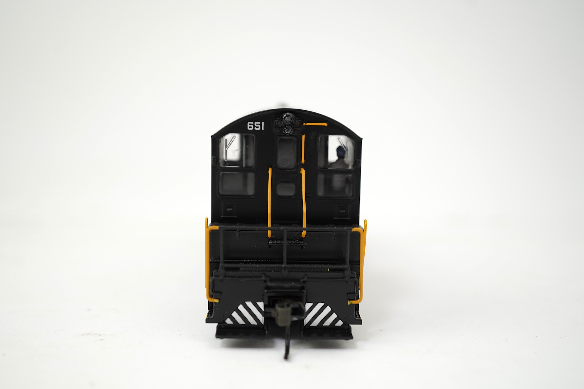 A boxed HO gauge Broadway Limited Paragon 2 Series (1215) model of Atlantic Coast Line, EMD SW7 Switcher PHII, 651, Bo-Bo diesel locomotive, powered for two rail operation.